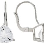 White Crystal Quartz Rhodium Over Sterling Silver Earrings 5.50ctw